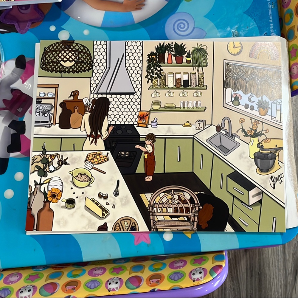Colorful Kitchen Art Print